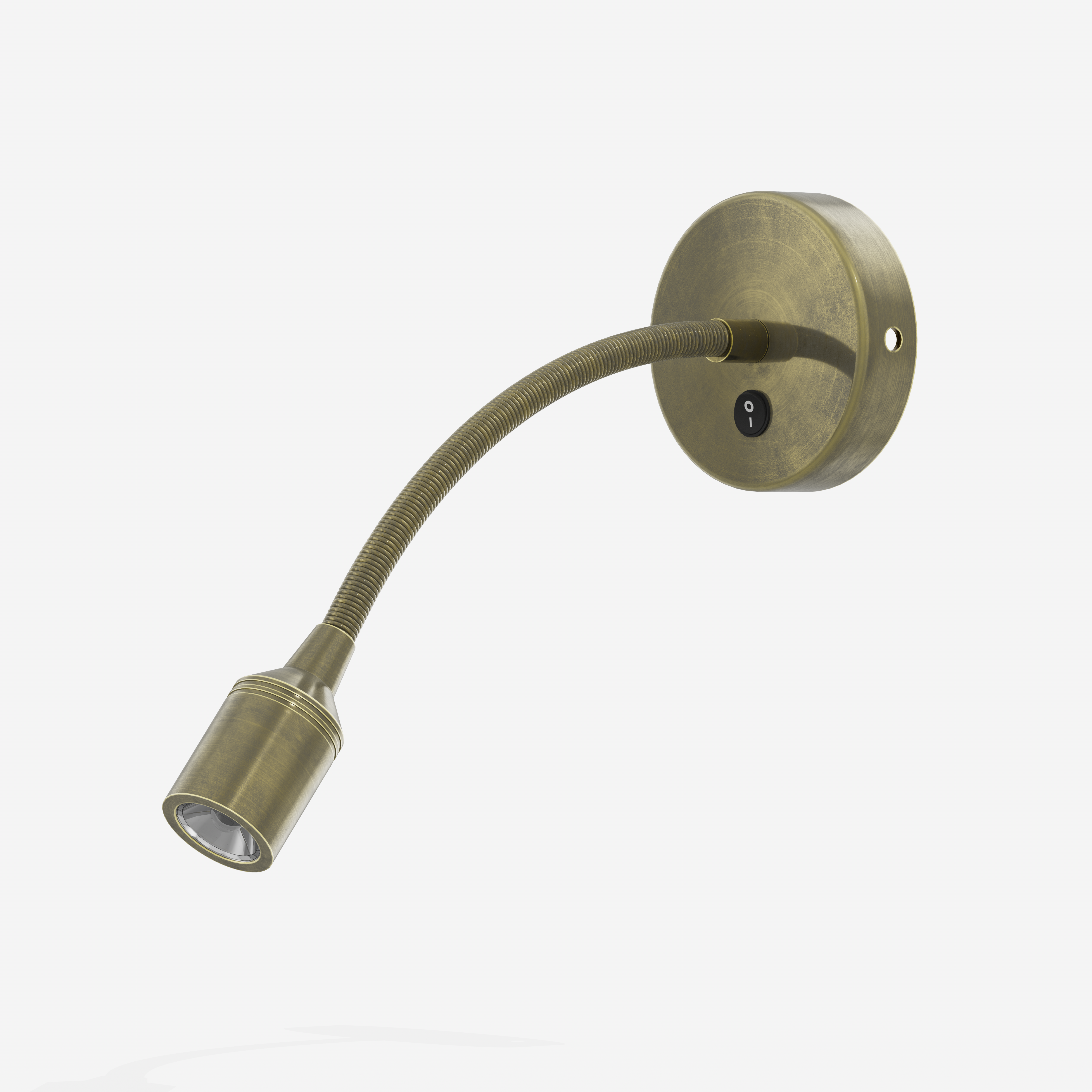 Vintage Brass Flexible Wall Reading Lamp