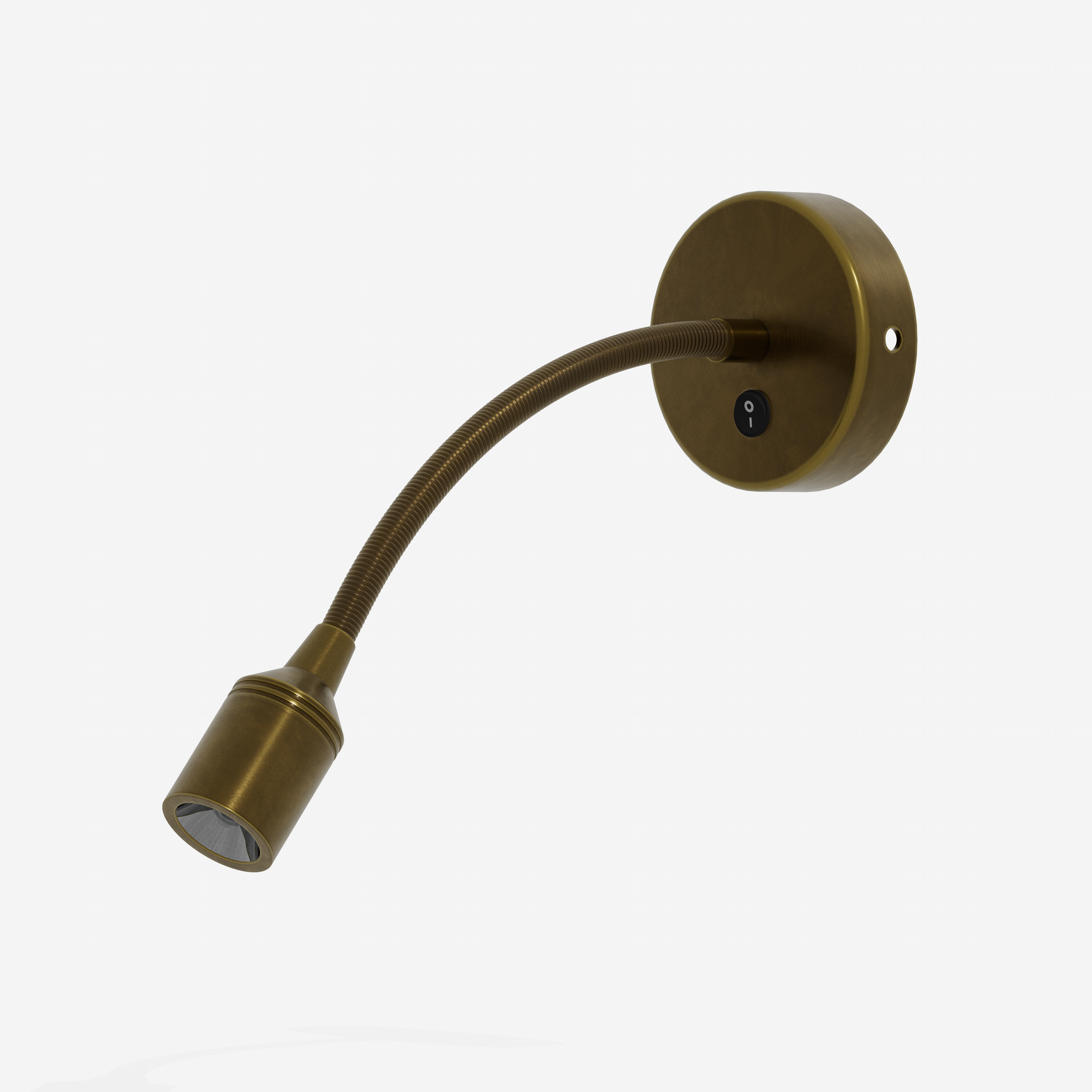 Vintage Brass Flexible Wall Reading Lamp