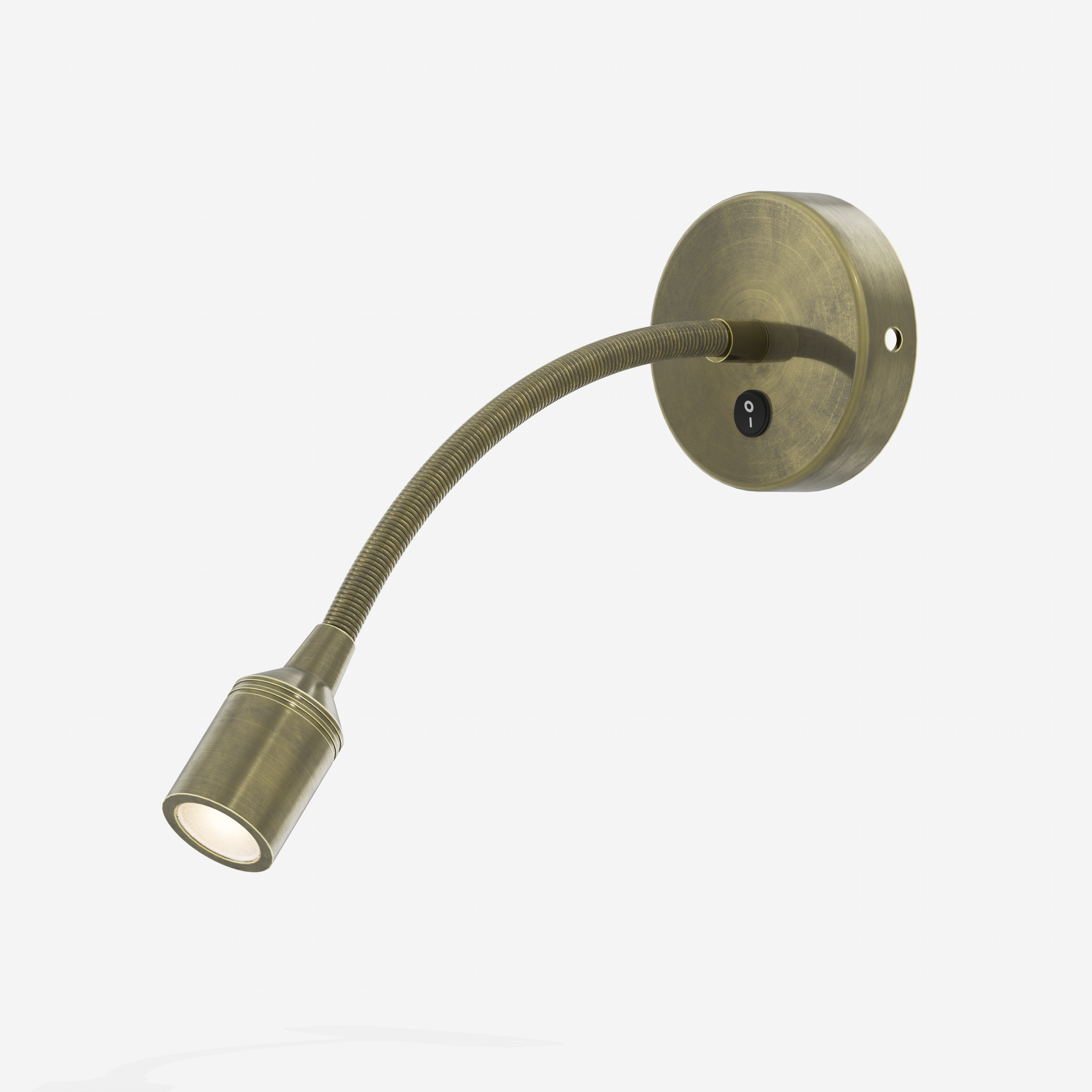 Vintage Brass Flexible Wall Reading Lamp