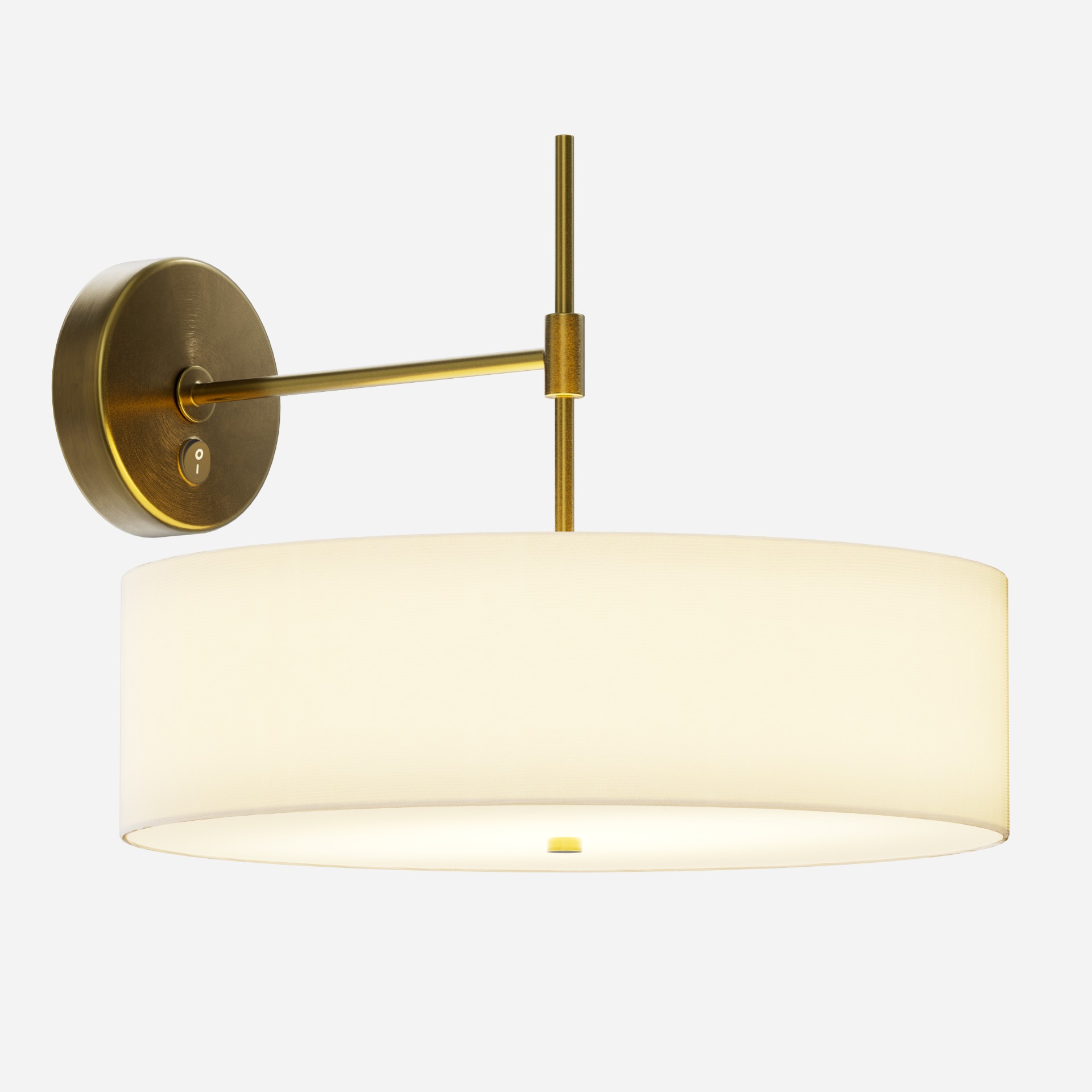 Brass Swing Arm Wall Lamp for Hotel Guest Rooms