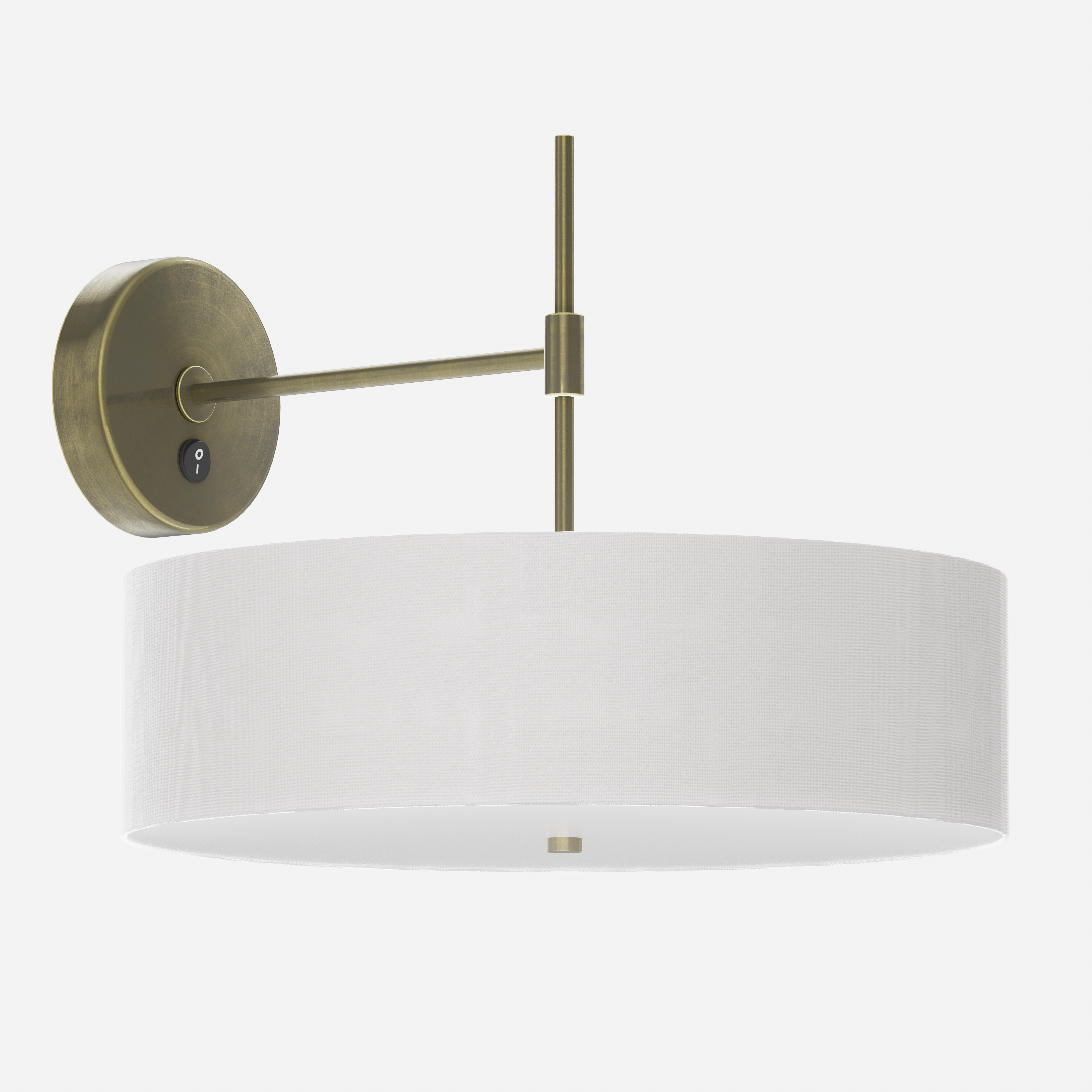 Brass Swing Arm Wall Lamp for Hotel Guest Rooms