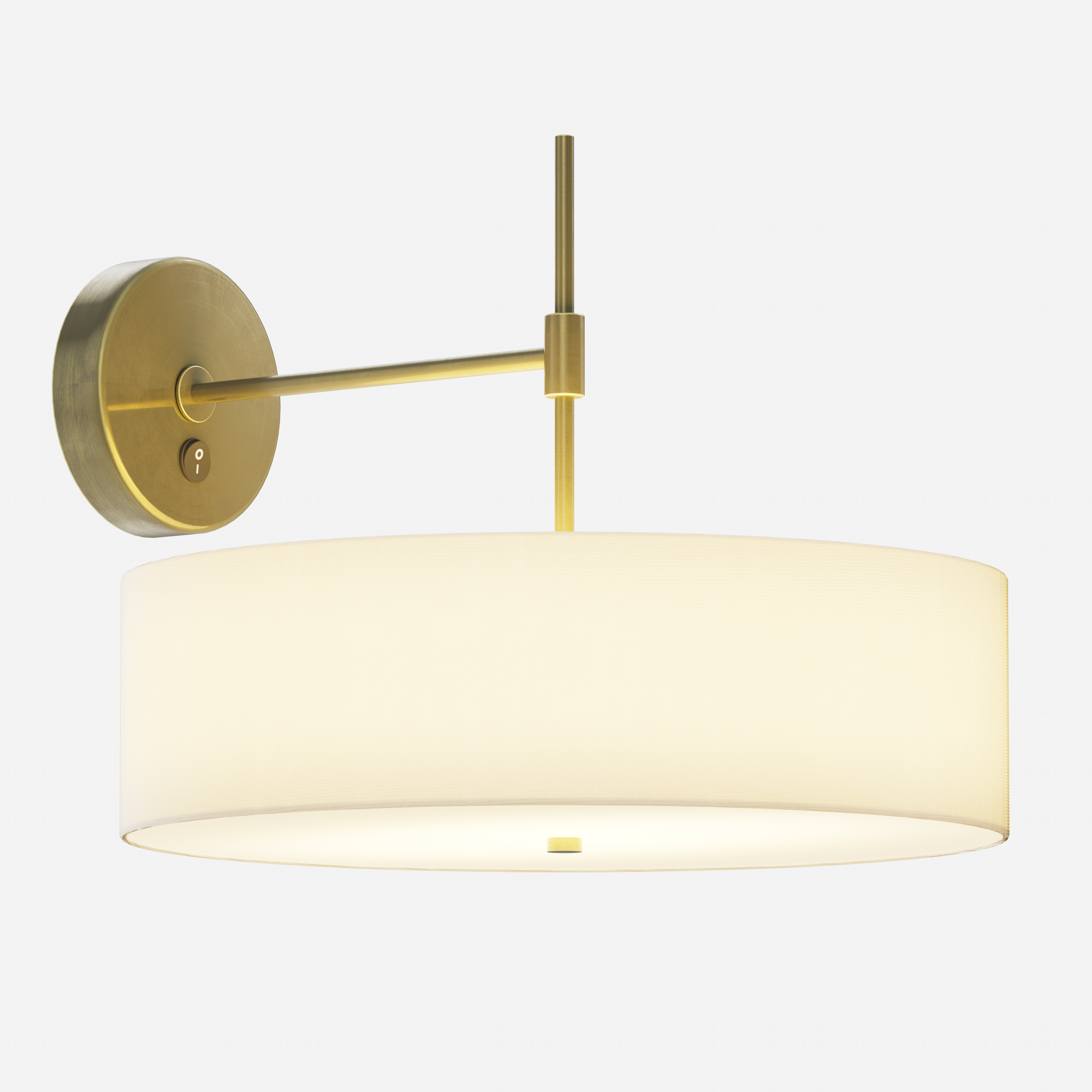 Brass Swing Arm Wall Lamp for Hotel Guest Rooms