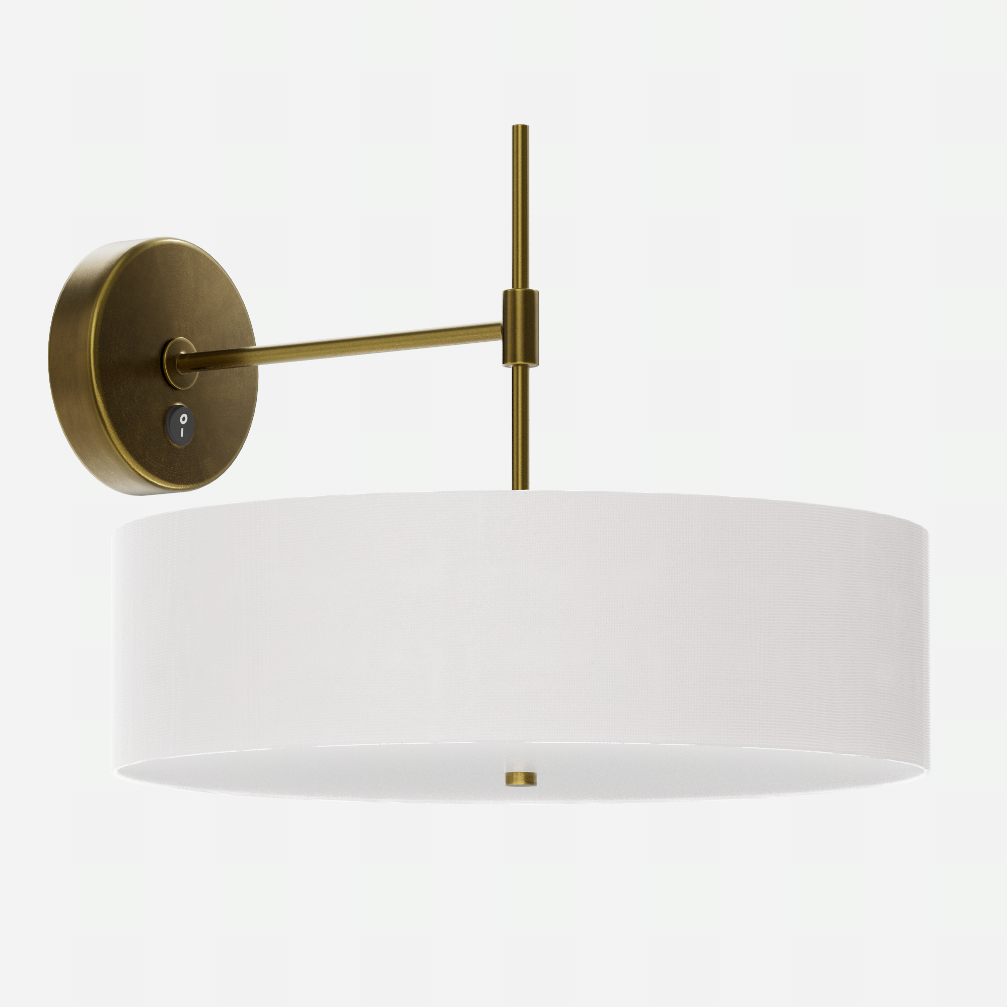 Brass Swing Arm Wall Lamp for Hotel Guest Rooms