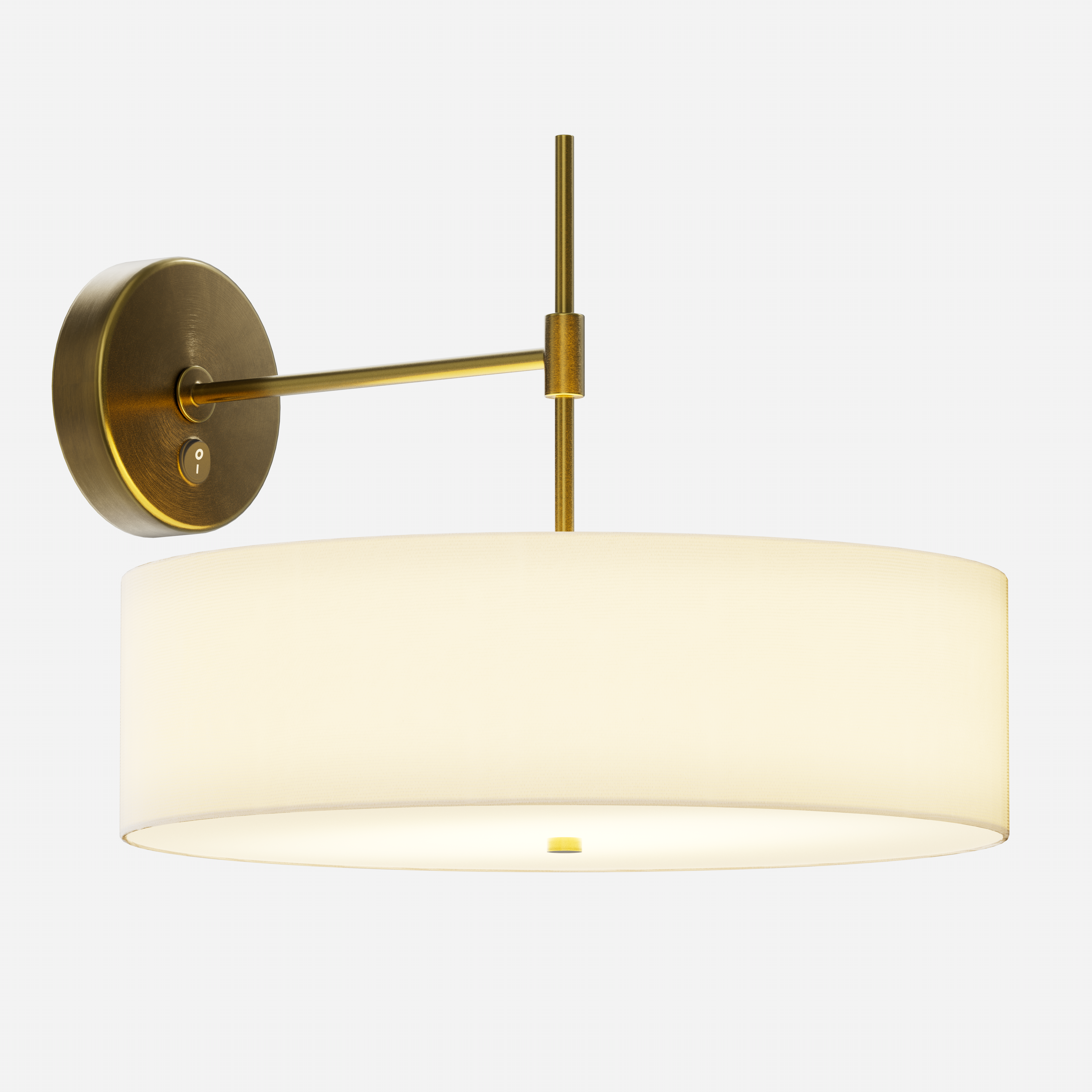 Brass Swing Arm Wall Lamp for Hotel Guest Rooms