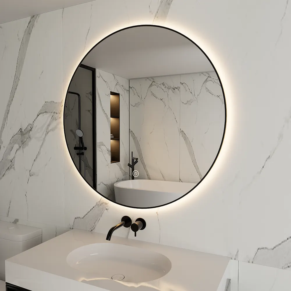 Round Bathroom Mirror With Led Lights