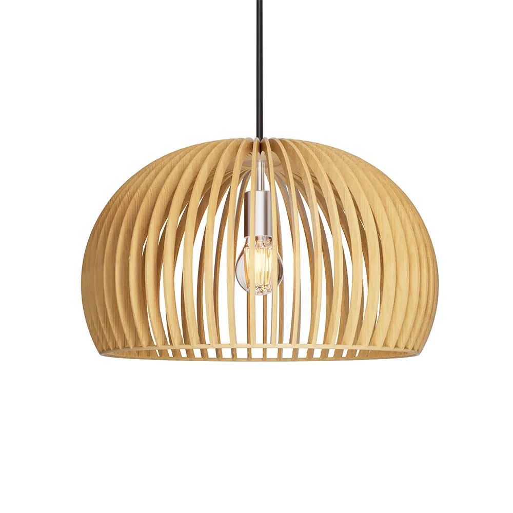Bamboo Wood Pendant Light for Hospitality Projects