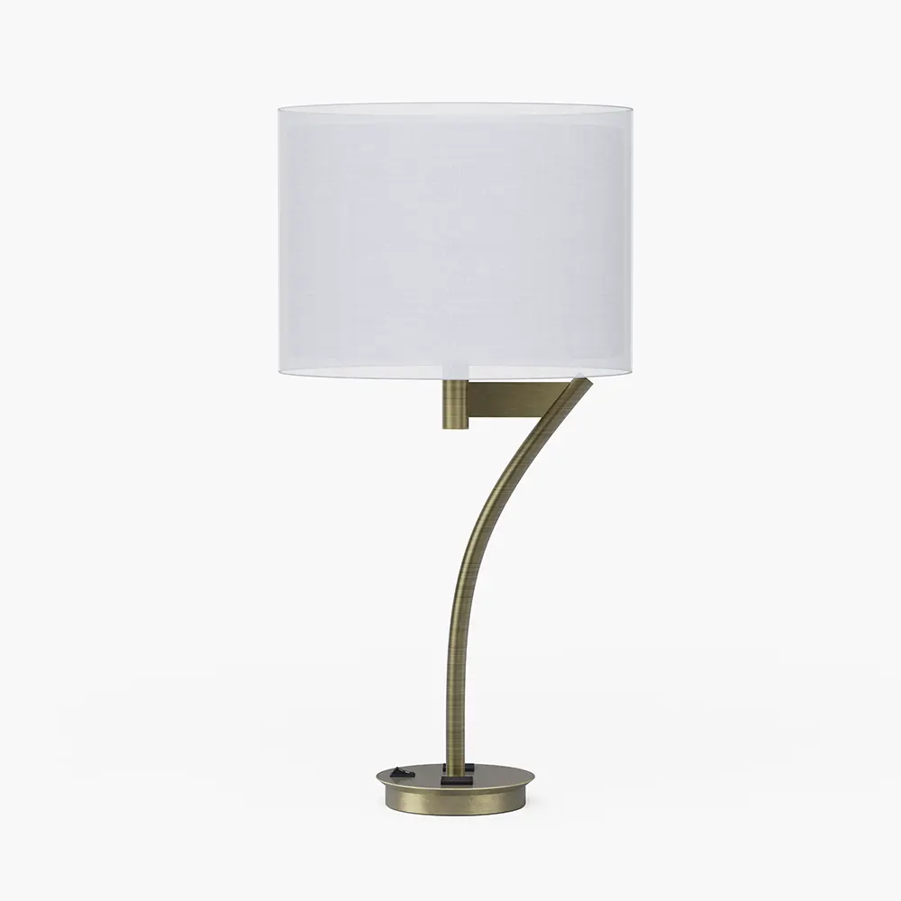 Hospitality Table Lamps with 2 Power Outlets