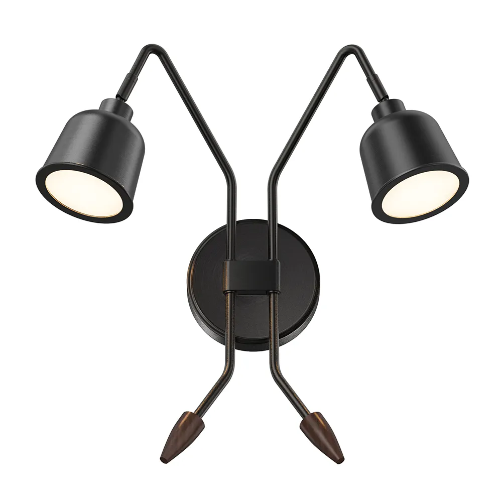 Brushed Nickel Double Wall Light