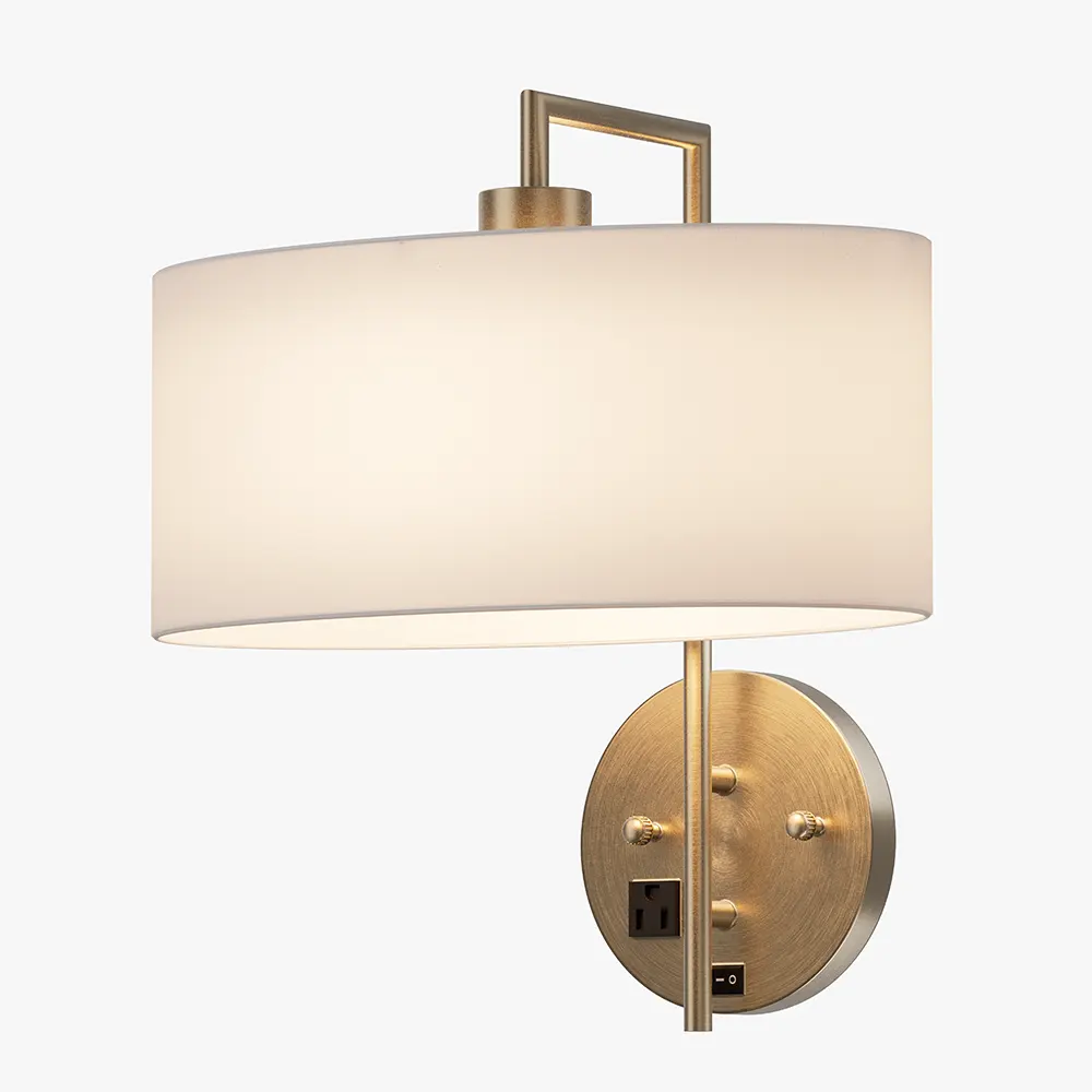 Hotel Wall Lamp with Outlet