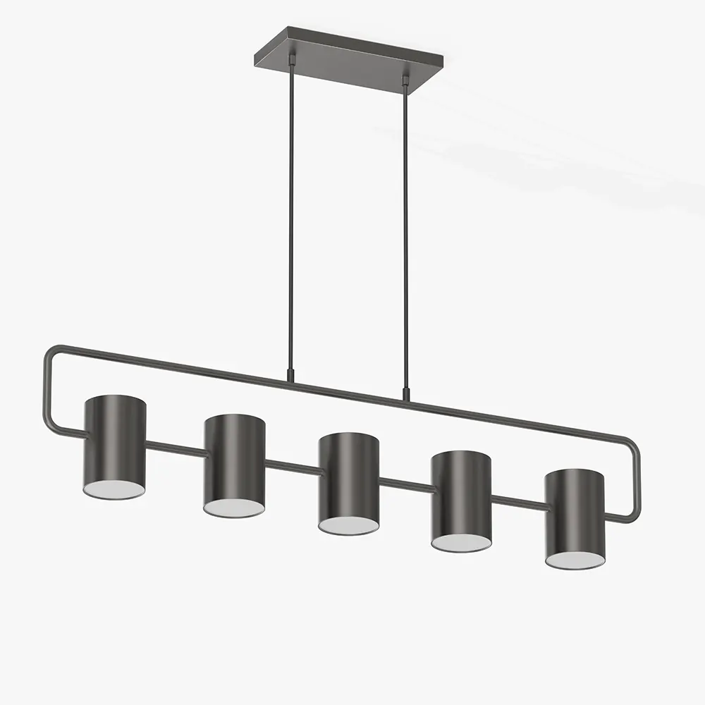 Modern Brass Linear Chandelier