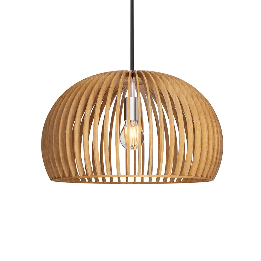 Bamboo Wood Pendant Light for Hospitality Projects
