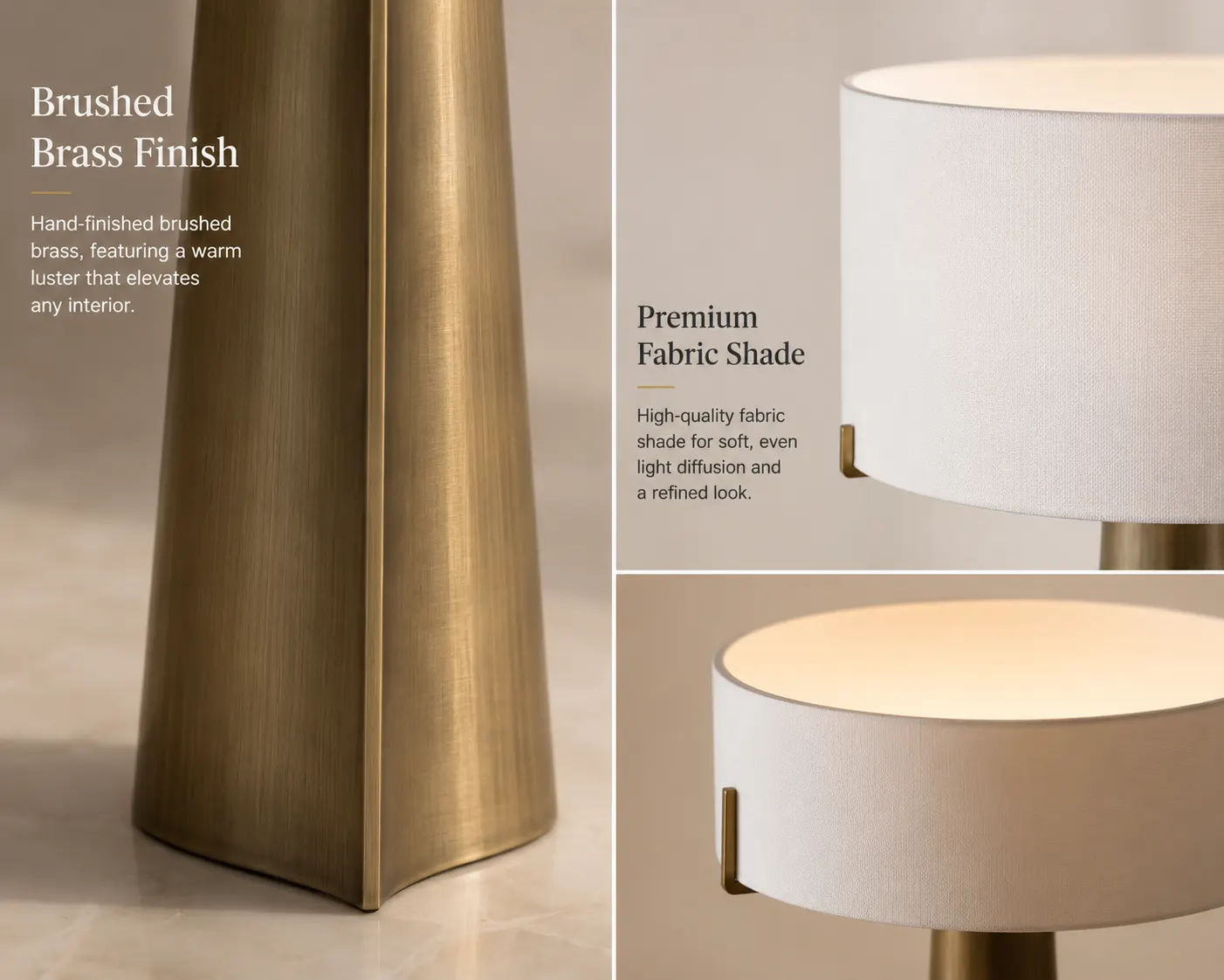 Isla 61" Triangular Brass Floor Lamp