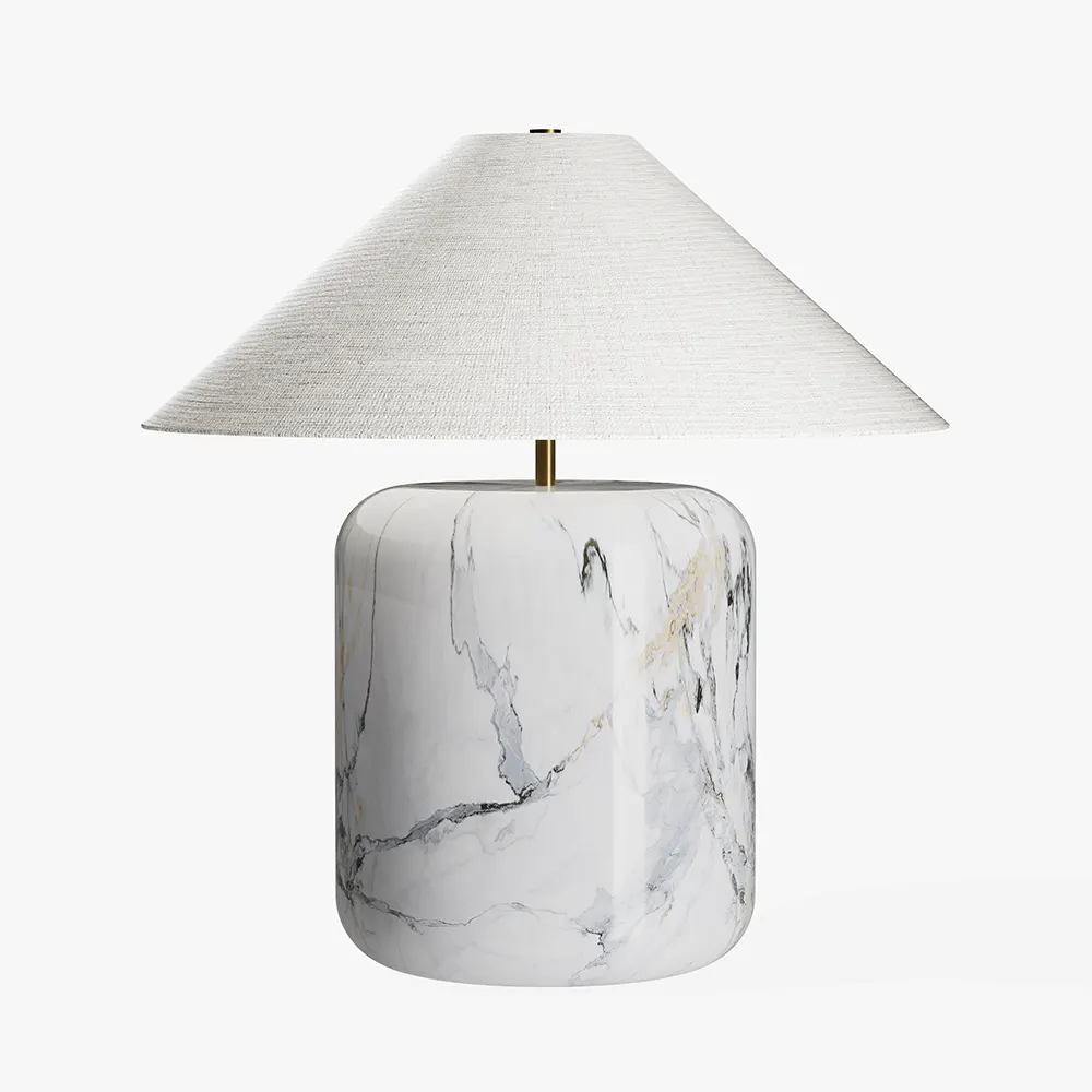 White Marble Table Lamp