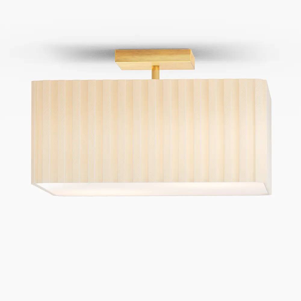 Hospitality Channeled Linen Flush Mount