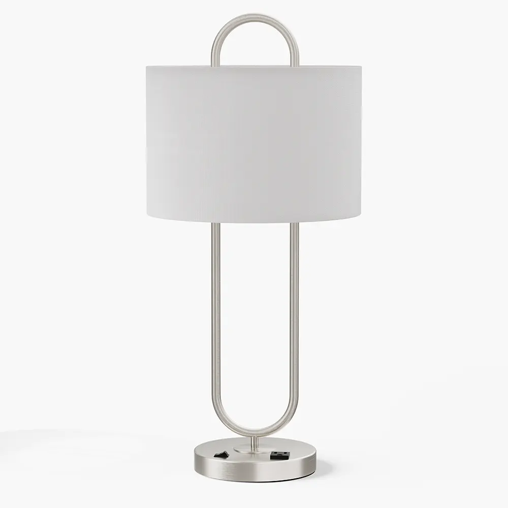 U-Shaped Brass Table Lamp