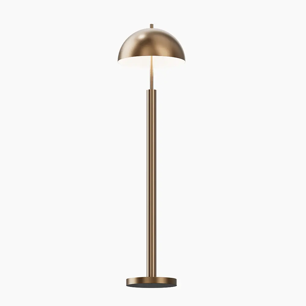 Brass Dome Mid Century Floor Lamp