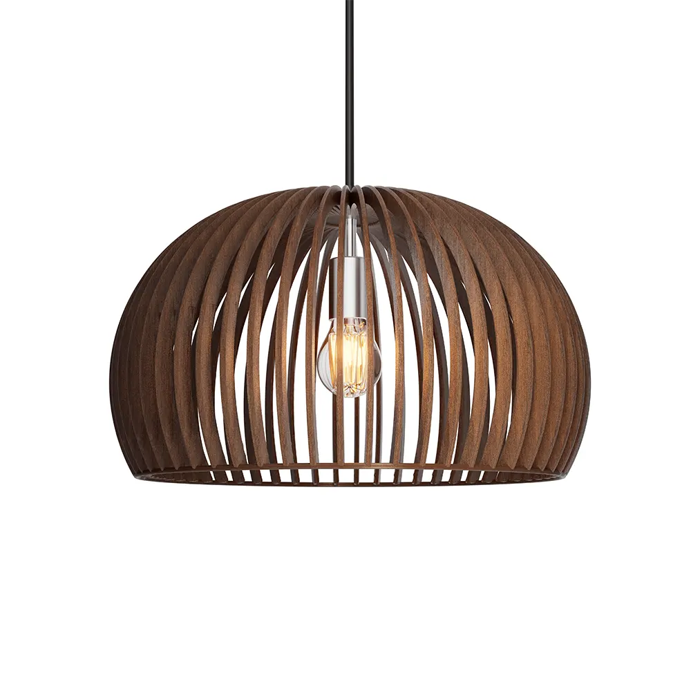 Bamboo Wood Pendant Light for Hospitality Projects