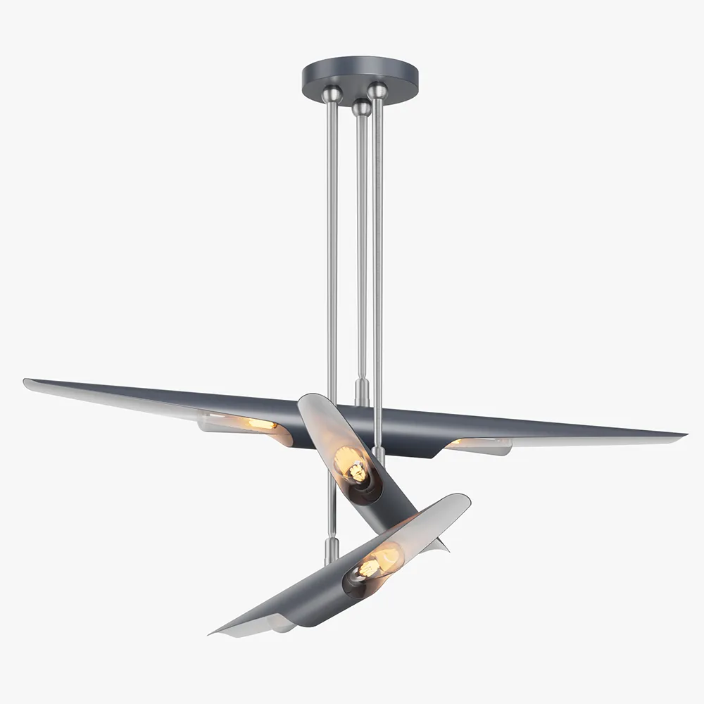 Brushed Nickel 3 Light Chandelier