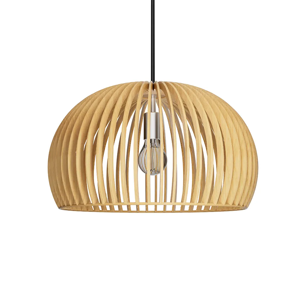 Bamboo Wood Pendant Light for Hospitality Projects