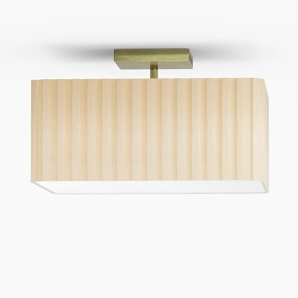 Hospitality Channeled Linen Flush Mount