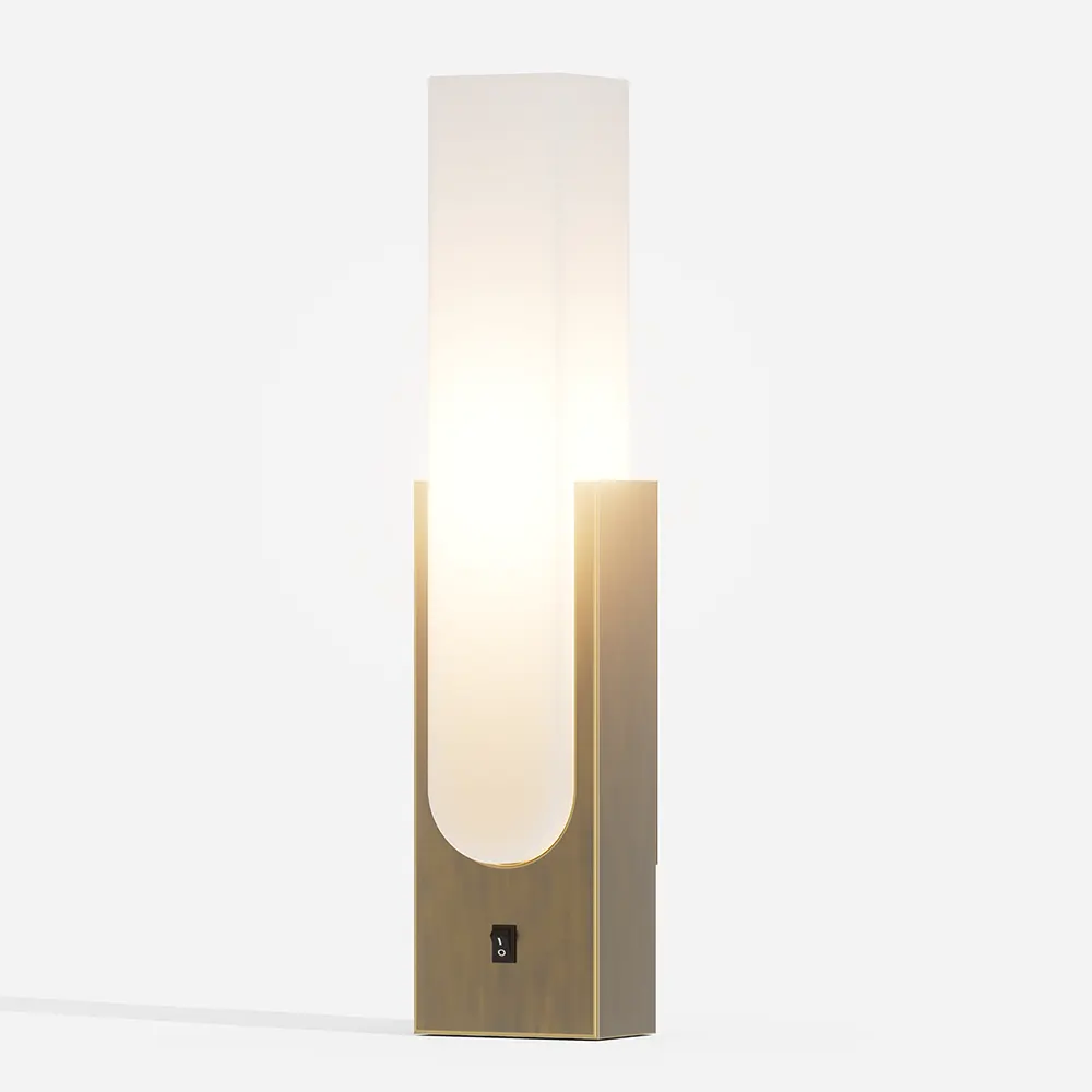 Antique Brass Wall Sconces with Acrylic Shade