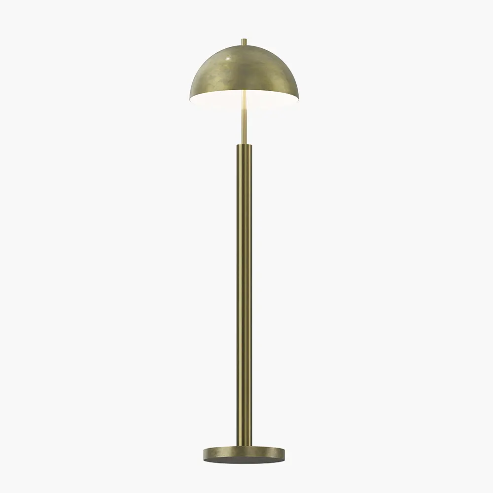 Brass Dome Mid Century Floor Lamp