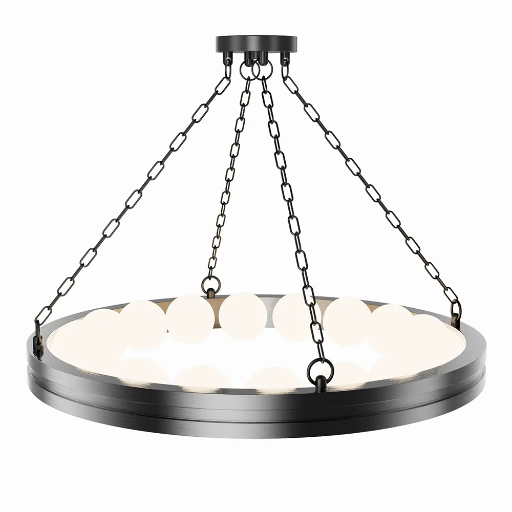 Brass Ring Chandelier