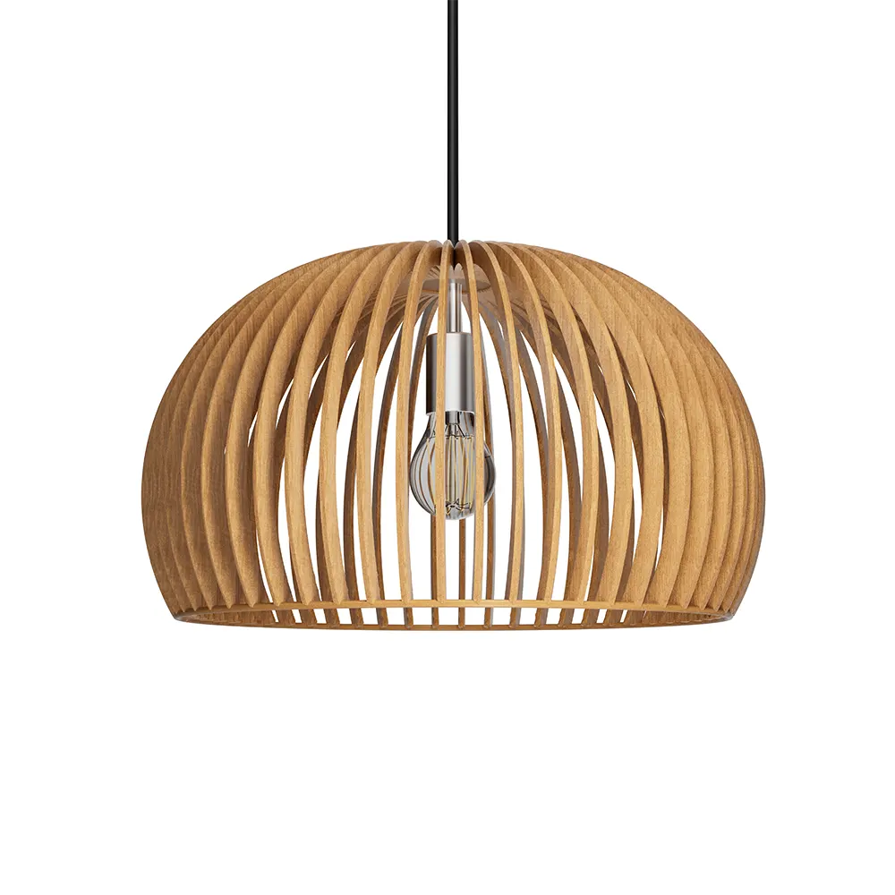 Bamboo Wood Pendant Light for Hospitality Projects