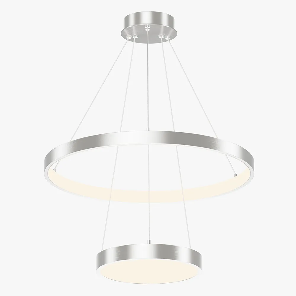 Modern Double Ring LED Chandelier for Hotel & Commercial Spaces