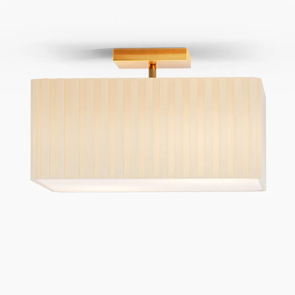 Hospitality Channeled Linen Flush Mount