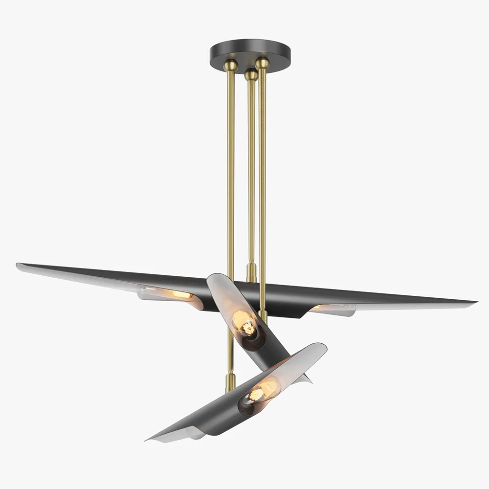 Brushed Nickel 3 Light Chandelier