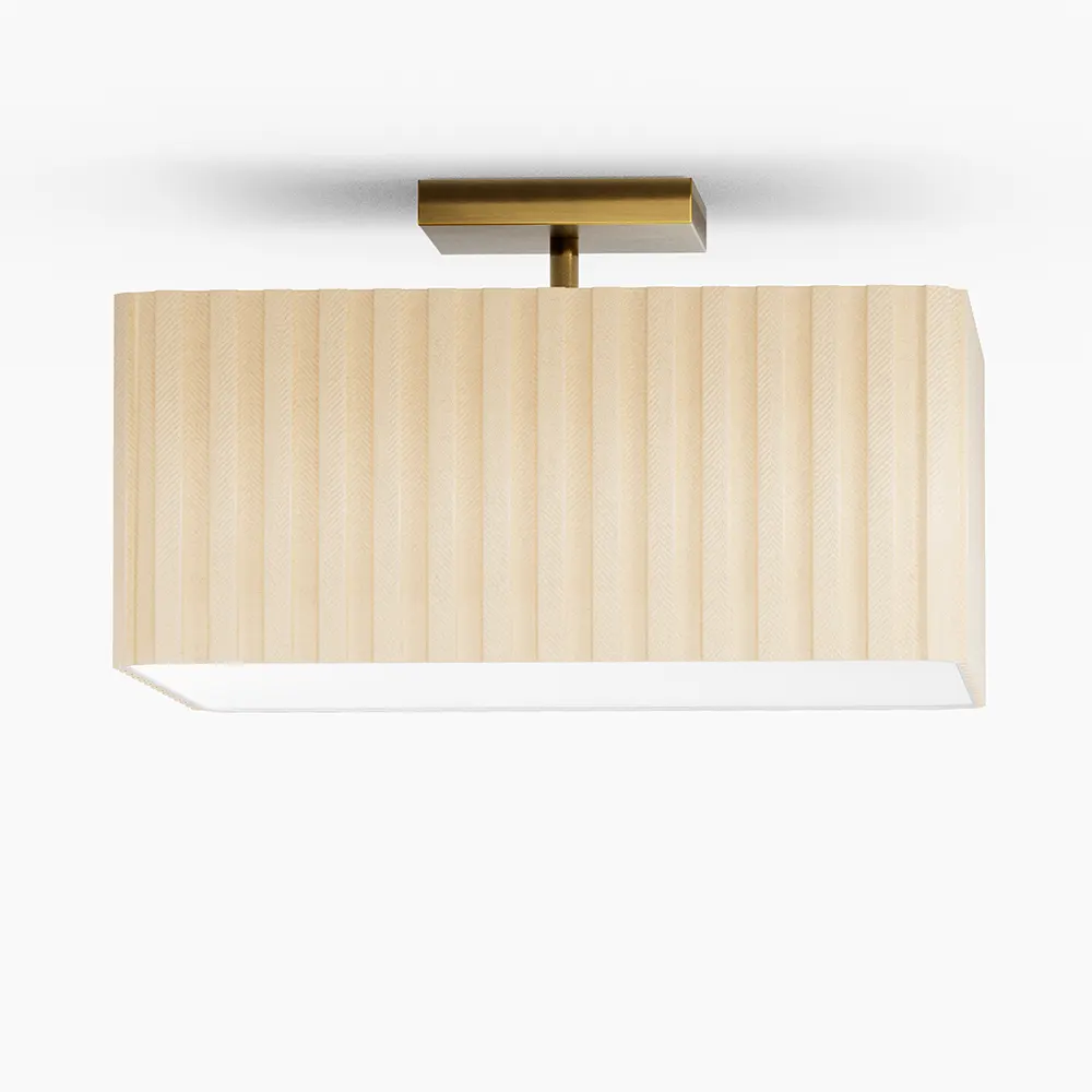 Hospitality Channeled Linen Flush Mount