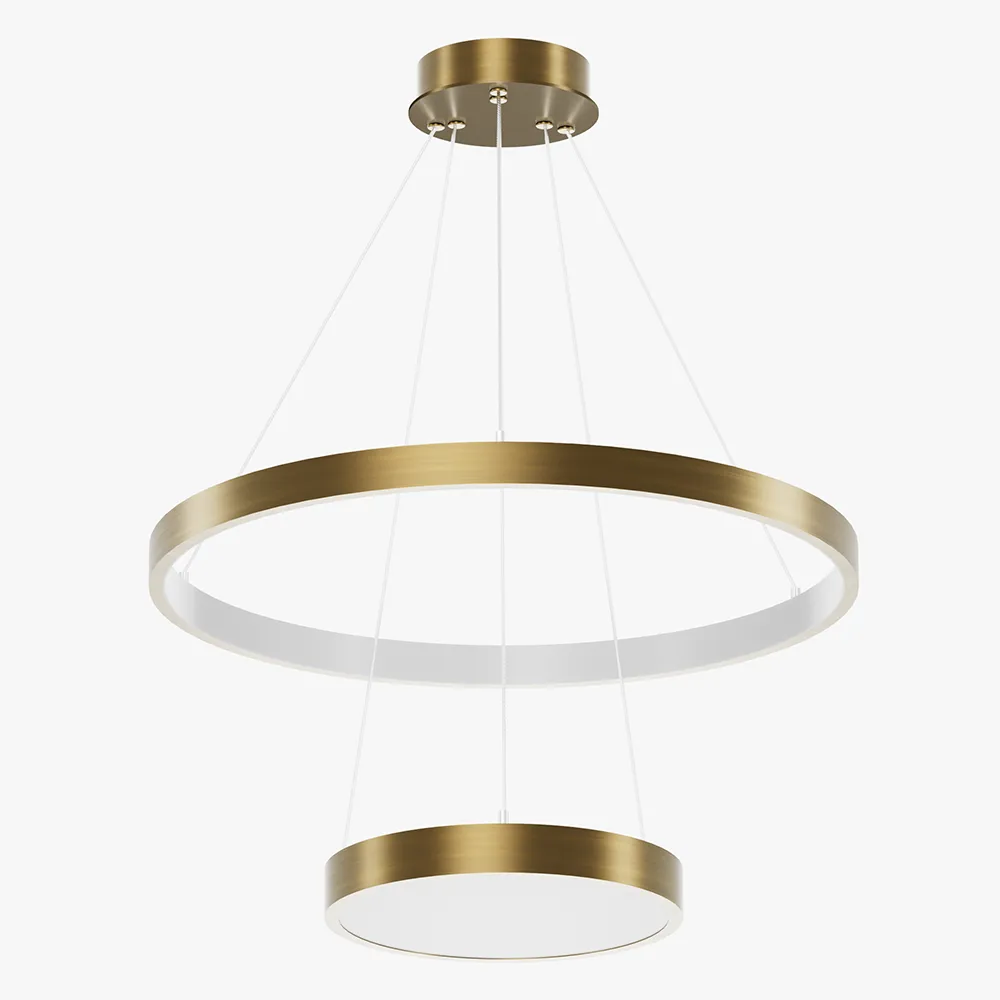 Modern Double Ring LED Chandelier for Hotel & Commercial Spaces