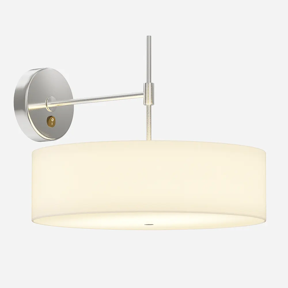 Brass Swing Arm Wall Lamp for Hotel Guest Rooms