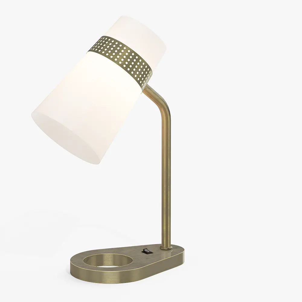 Brushed Nickel Hotel Desk Lamp