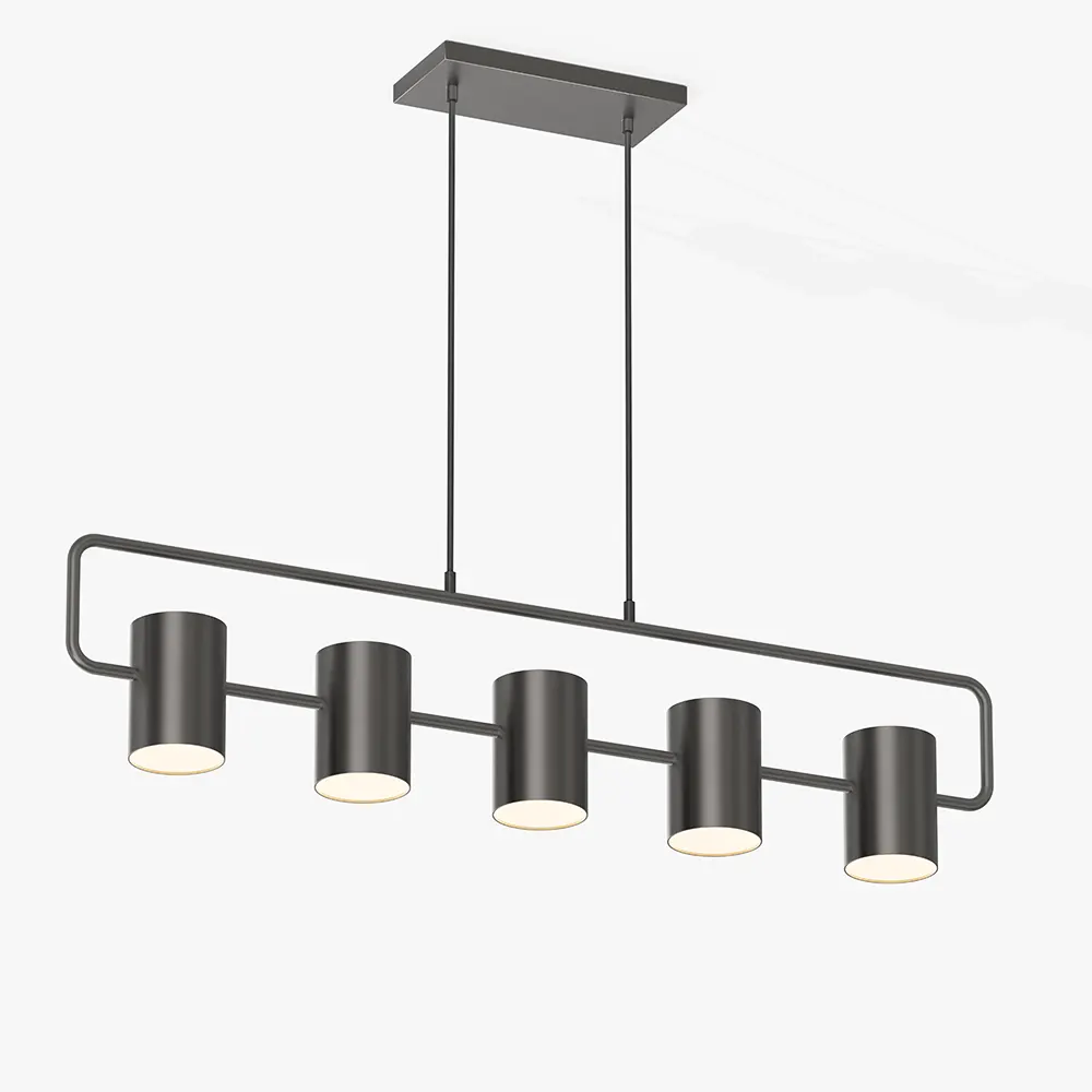 Modern Brass Linear Chandelier