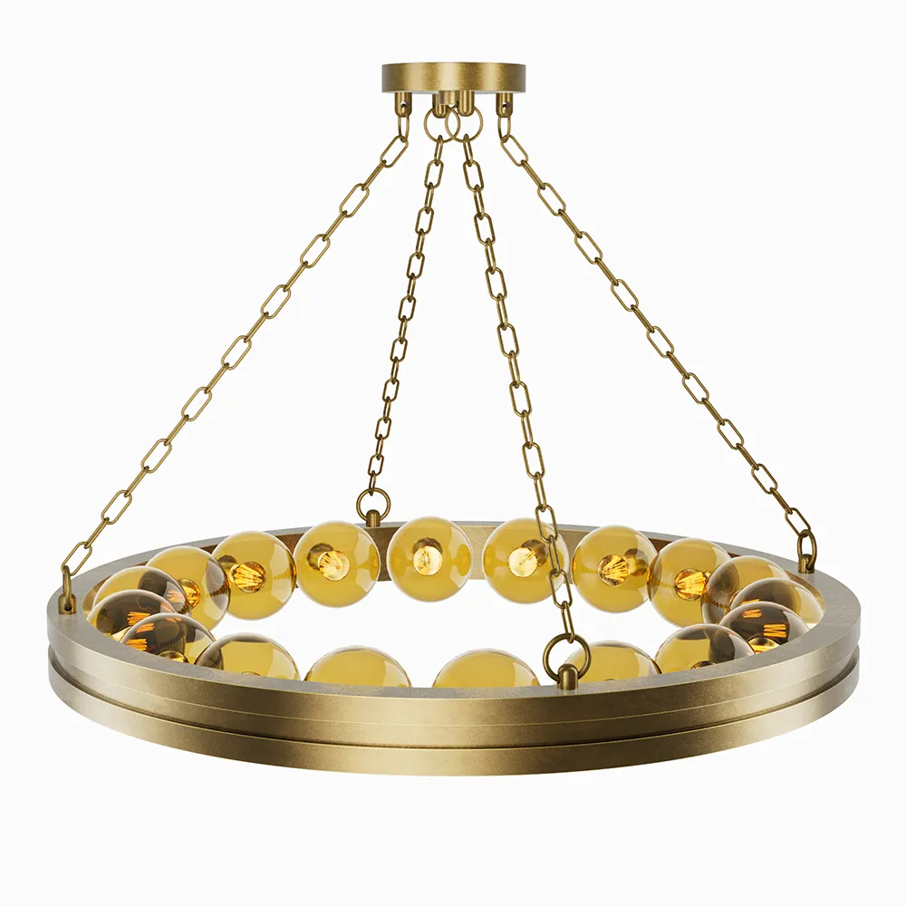 Brass Ring Chandelier