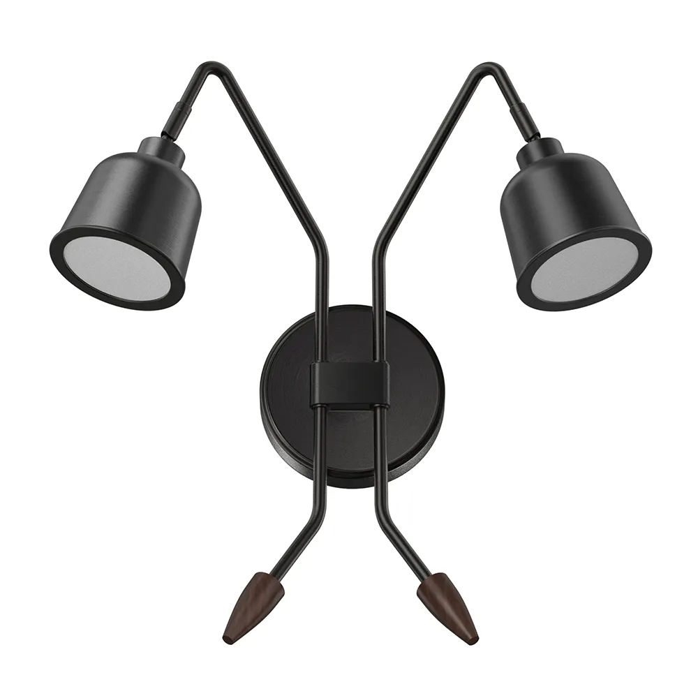 Brushed Nickel Double Wall Light
