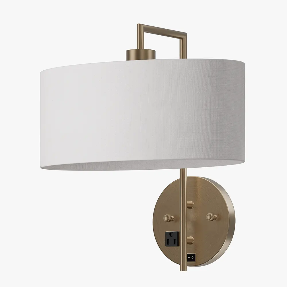 Hotel Wall Lamp with Outlet