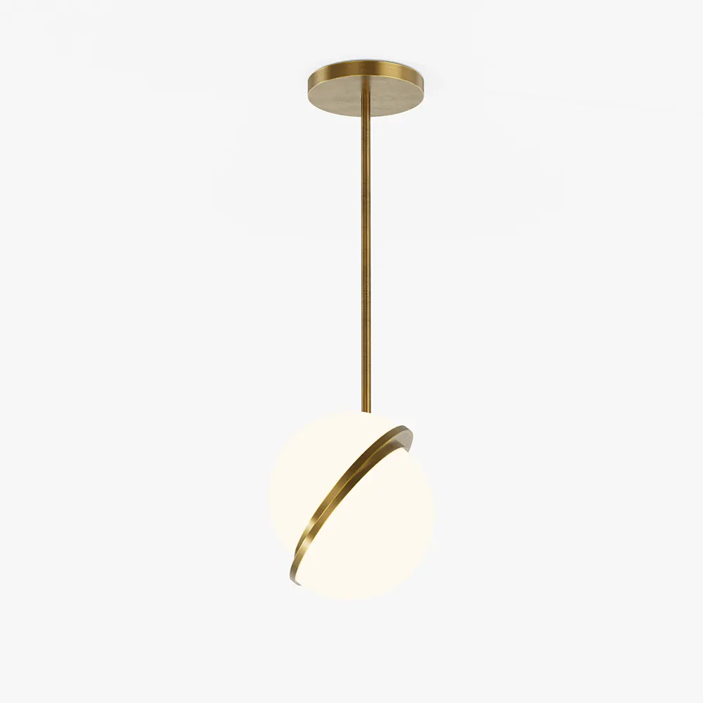 Hospitality Brass Globe Pendant Light