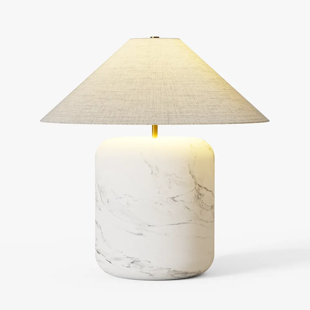 White Marble Table Lamp