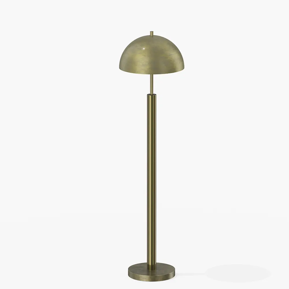 Brass Dome Mid Century Floor Lamp