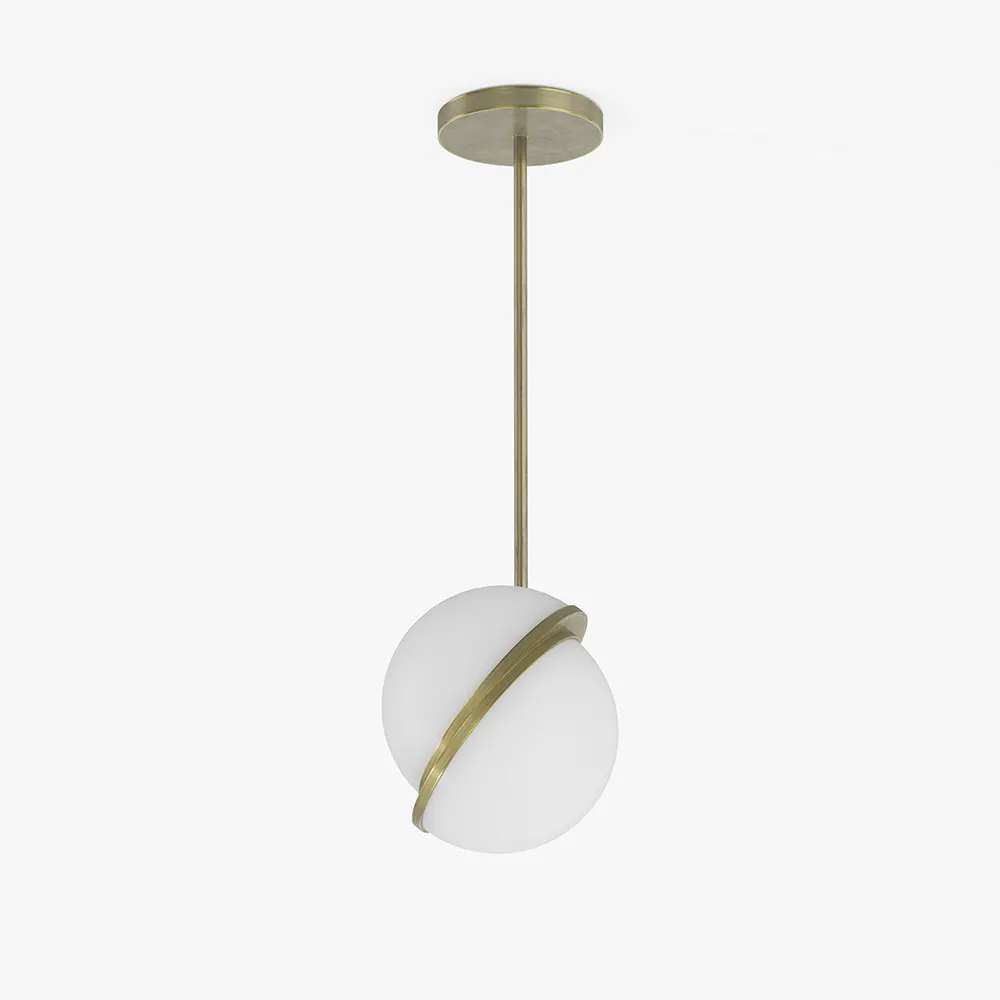 Hospitality Brass Globe Pendant Light