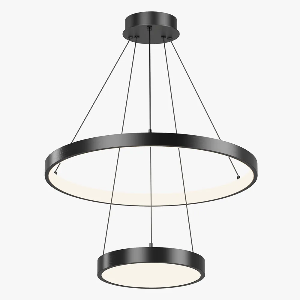 Modern Double Ring LED Chandelier for Hotel & Commercial Spaces