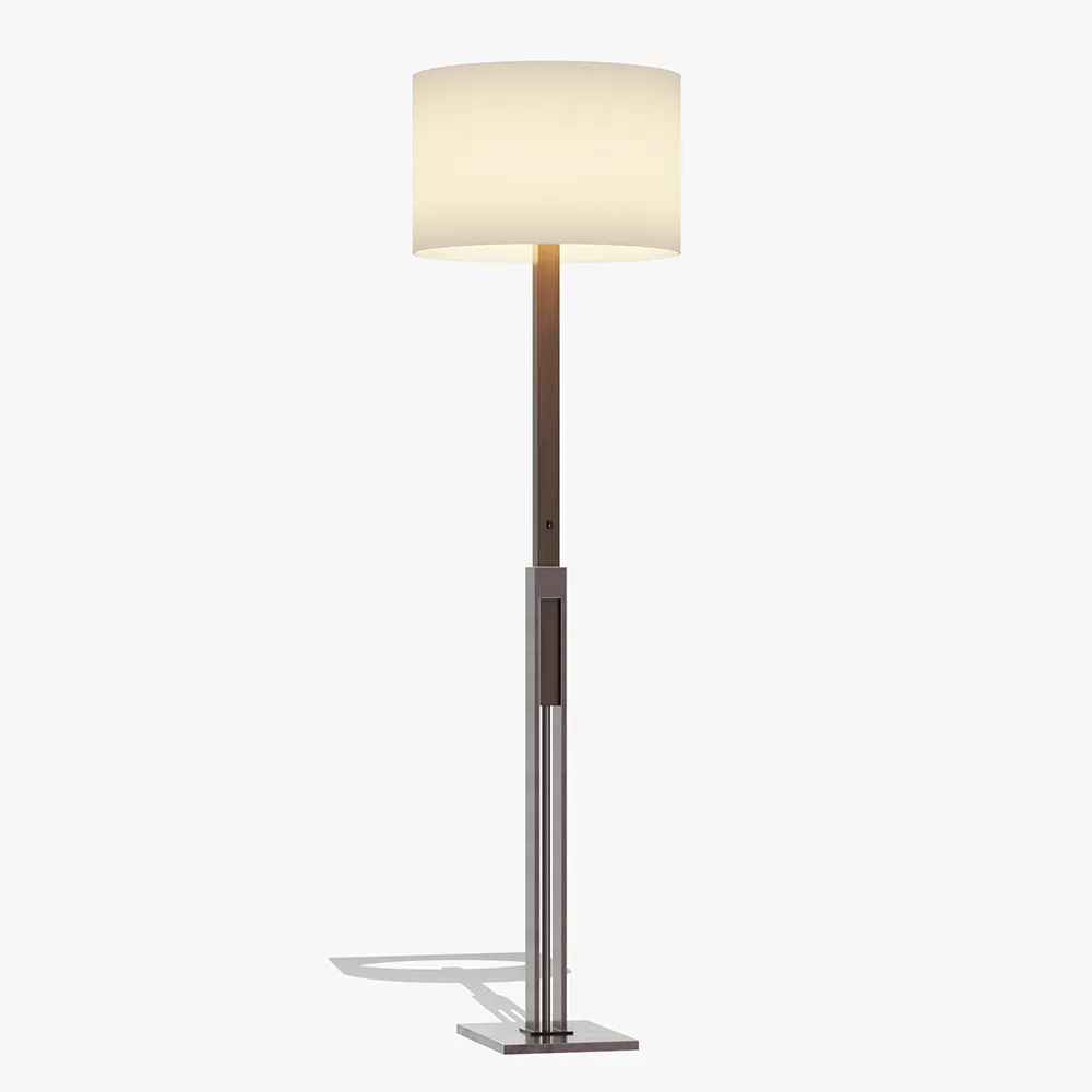 Brass And Wood Floor Lamp
