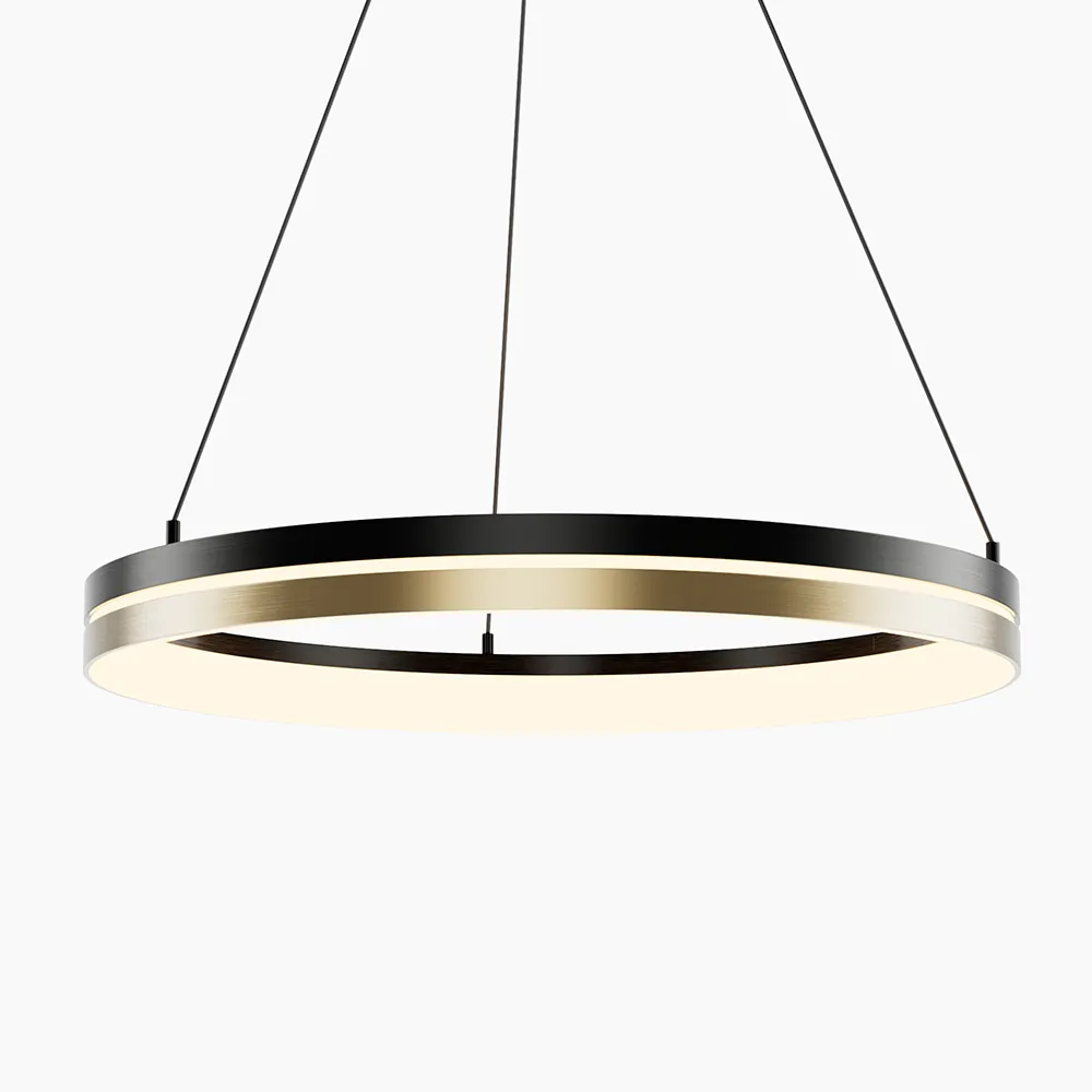 Dual-Tone LED Ring Chandelier