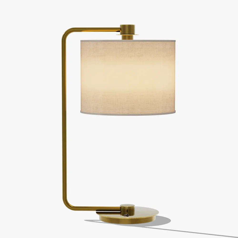 Antique Brass Arc Table Lamp