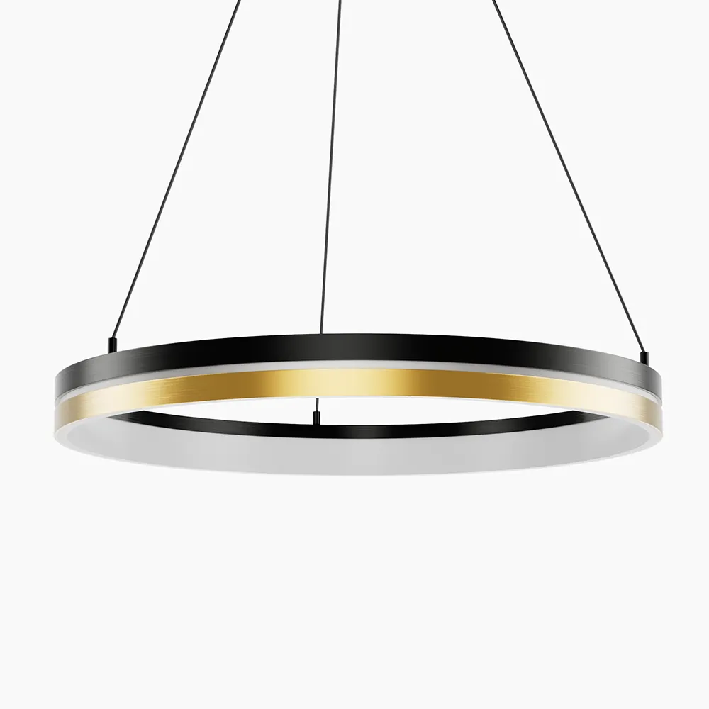 Dual-Tone LED Ring Chandelier