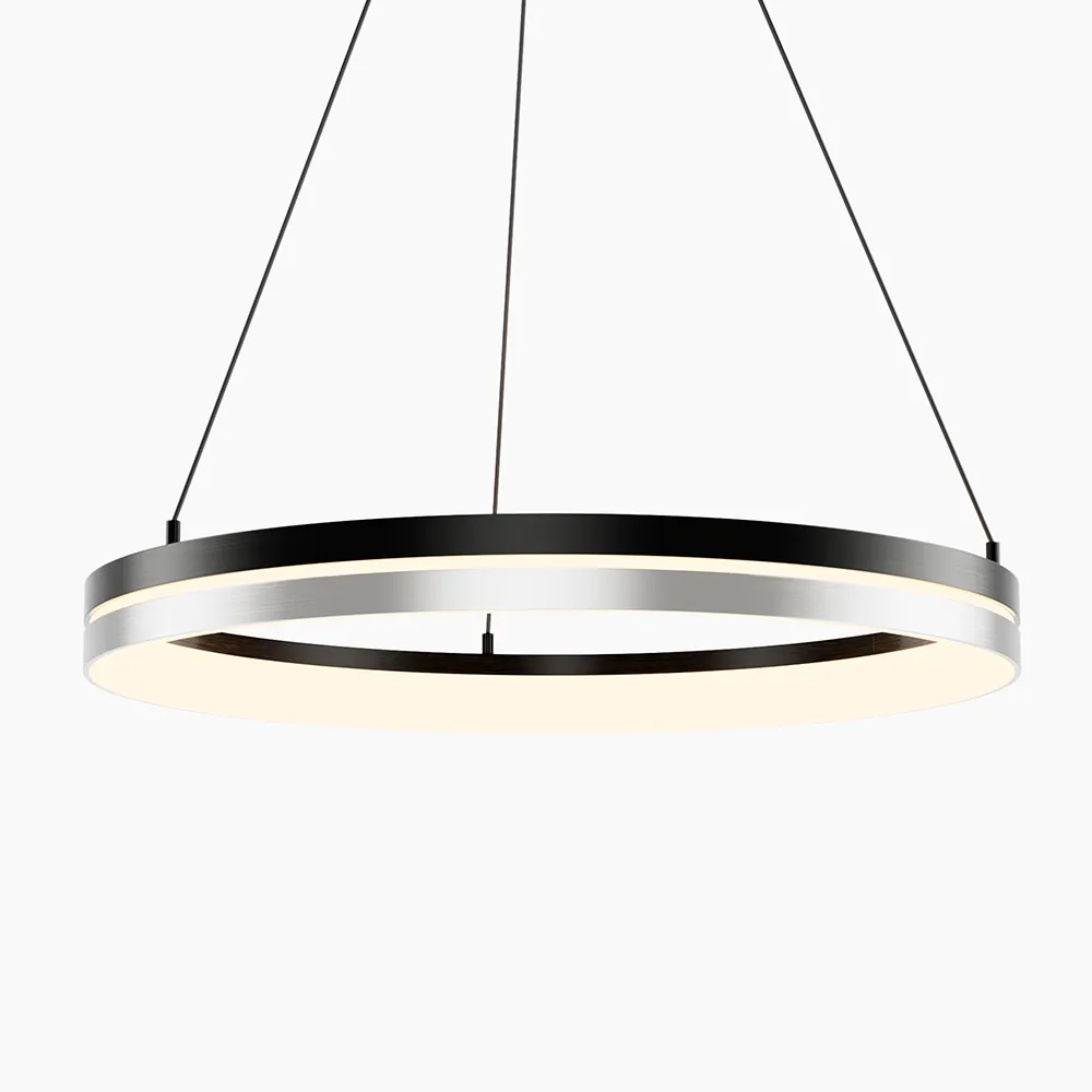 Dual-Tone LED Ring Chandelier