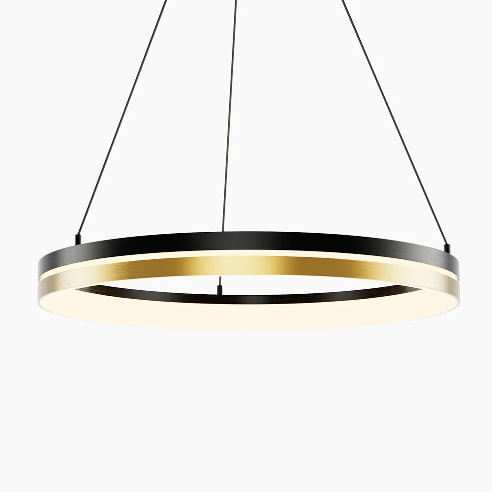 Dual-Tone LED Ring Chandelier